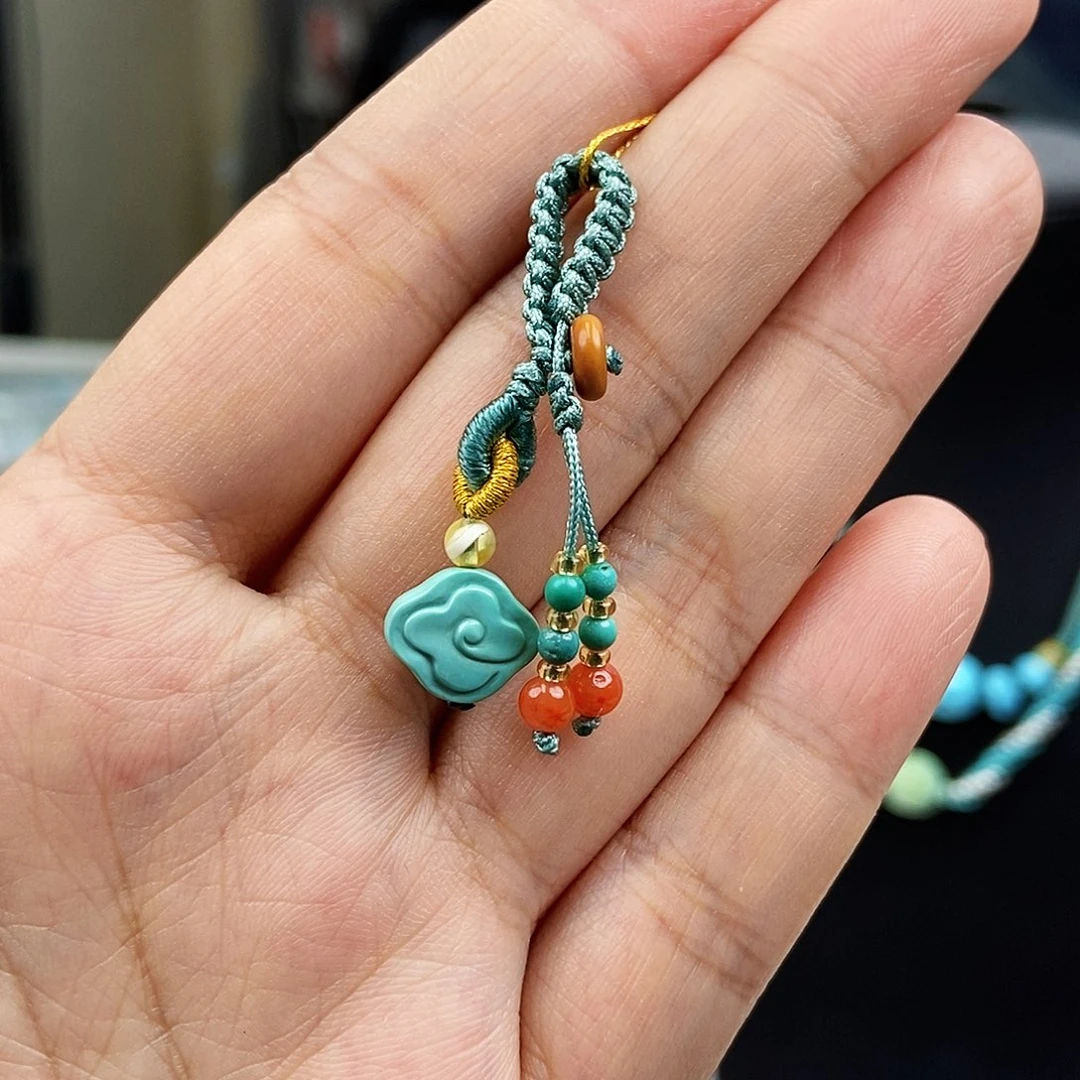 18K金镶嵌绿松石珠宝奇石