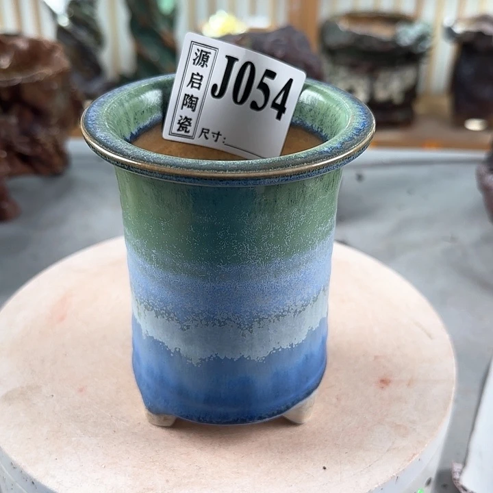 紫砂花盆景德镇陶瓷多肉花盆054