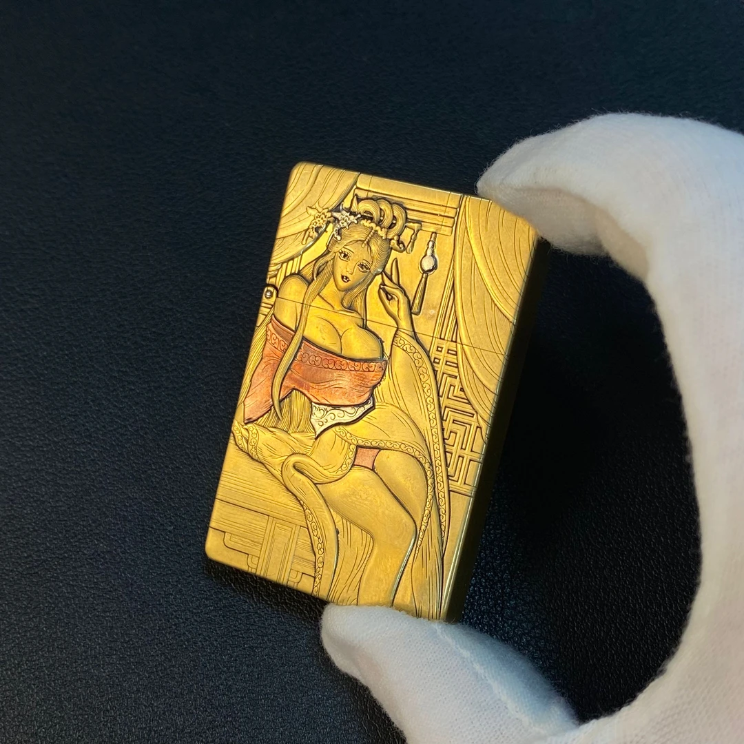ZORRO【貂蝉】佐罗zl8镶嵌四大美女打火机一体机盘玩密封