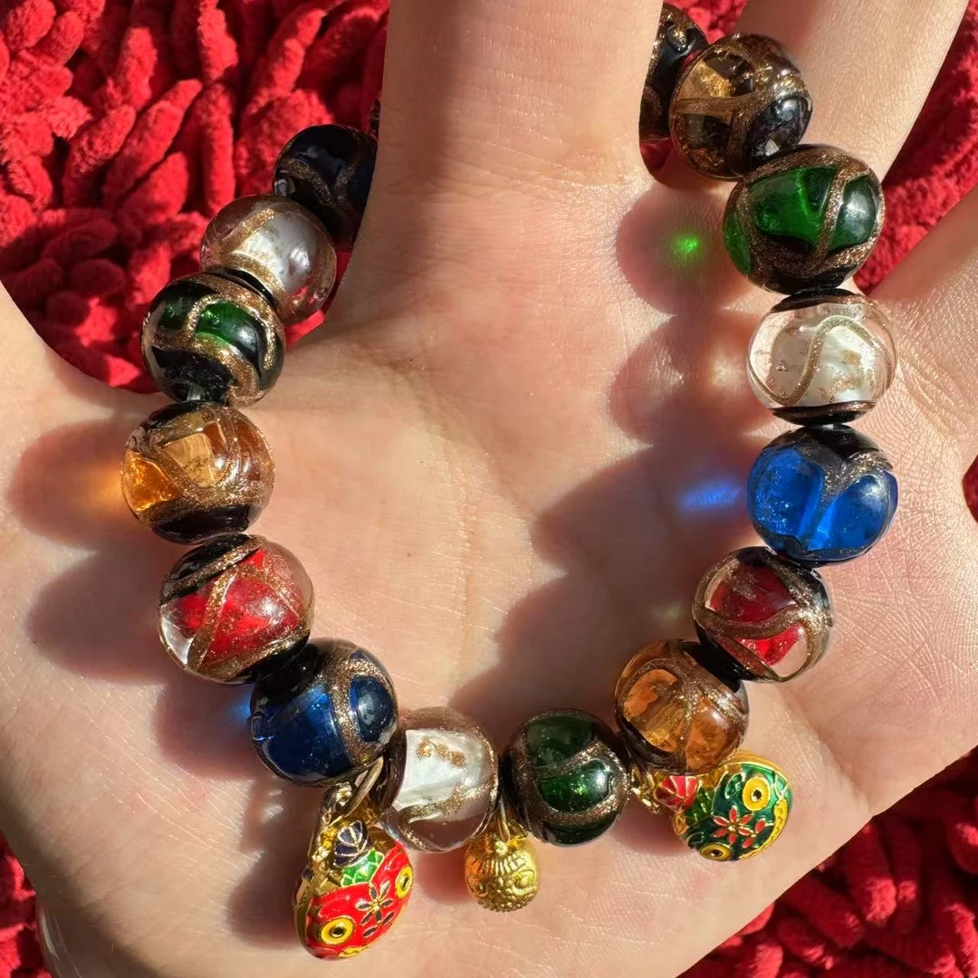 非金属铅玻璃手链 香灰琉璃手串