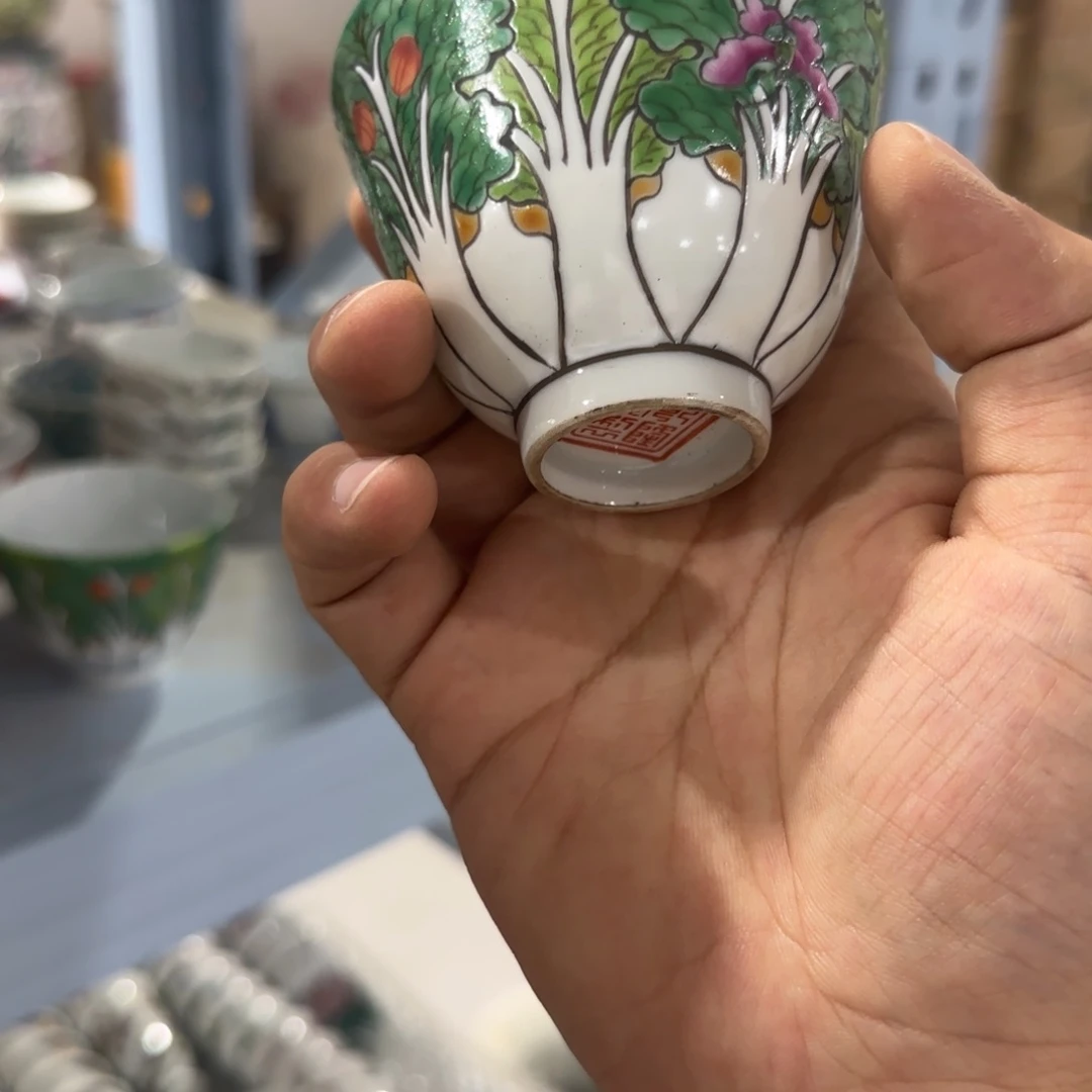 瓷片摆件手绘瓷器全部处理了