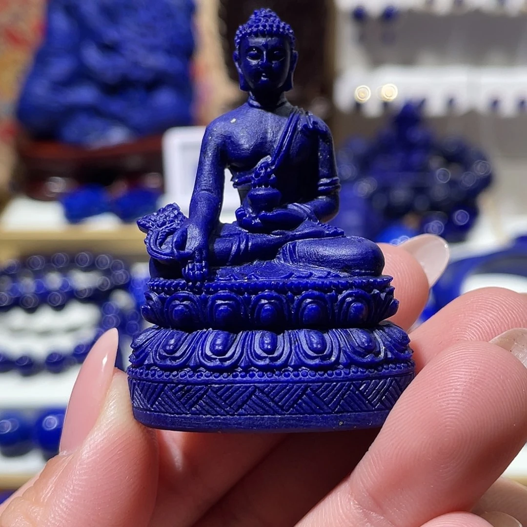 青金石未镶嵌极品药师佛摆件