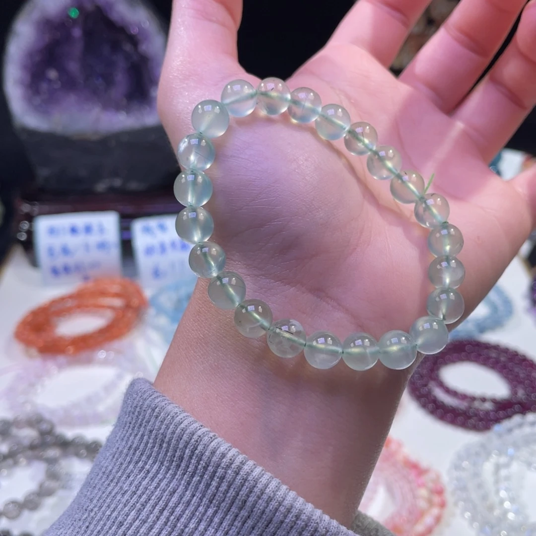未镶嵌手链水晶竹影青提葡萄石8mm