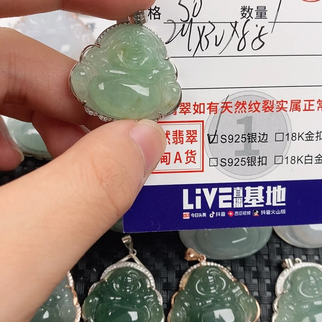 翡翠银S925镶嵌颈饰