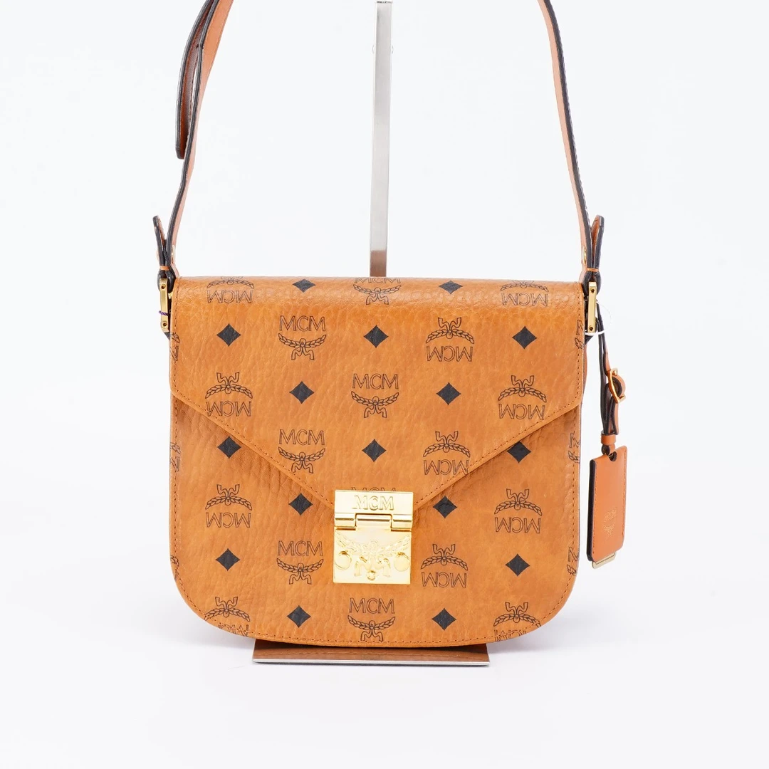 99新 MCM 【MCM专属】马鞍包中号干邑色/98新/BG22004152