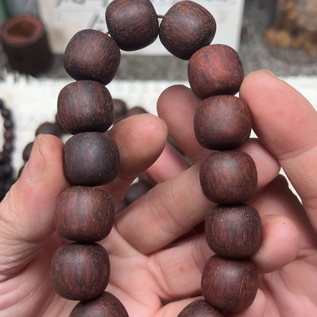 降真香手串/手链缅甸小叶降真香1516老邢熟结金丝密结