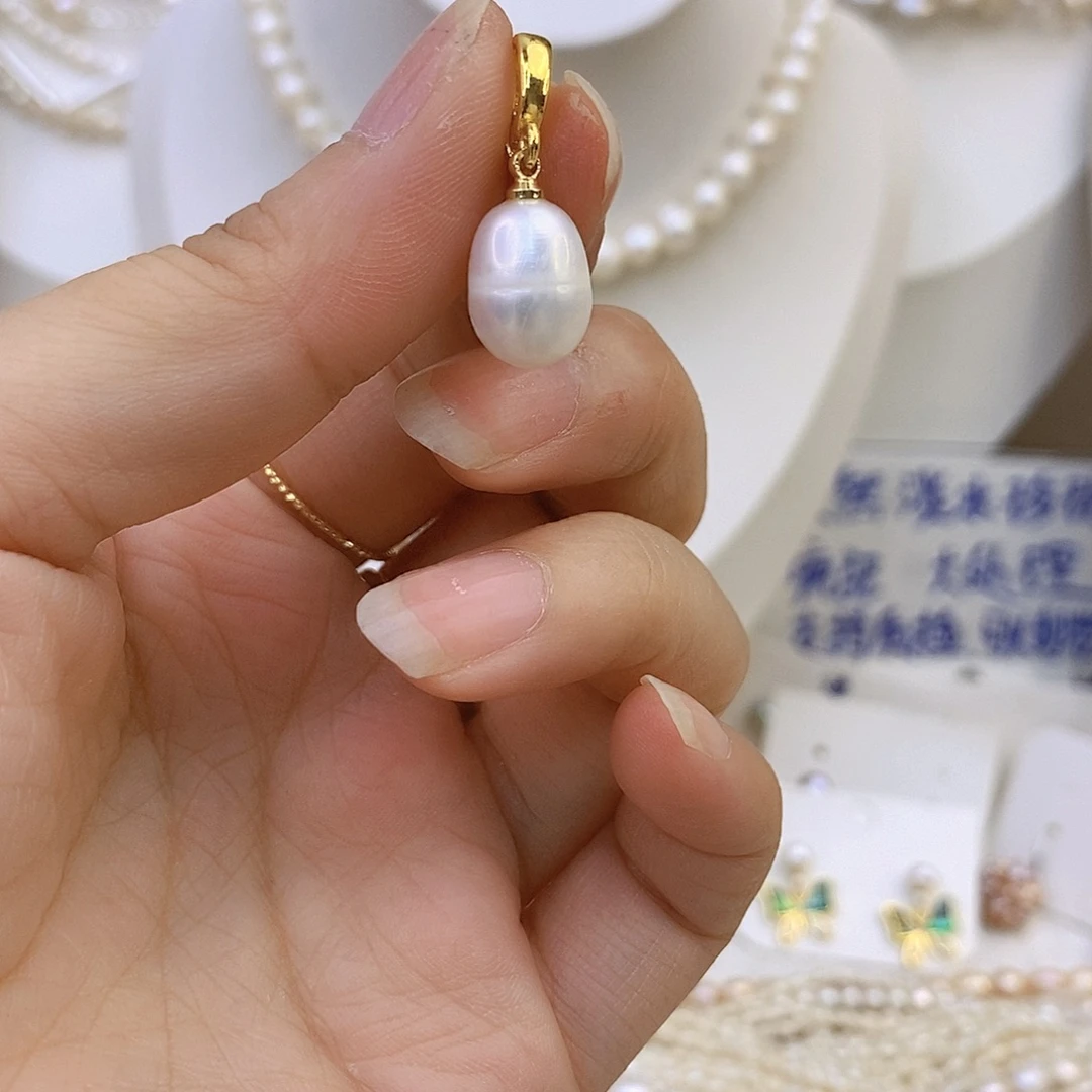 银S925镶嵌颈饰淡水珍珠