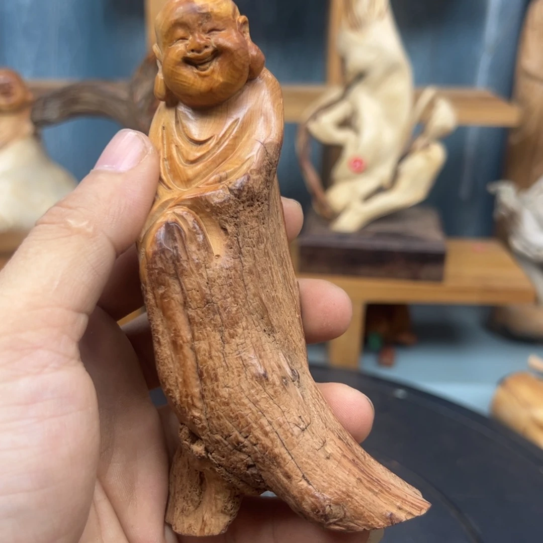 木◇*腾崖柏木摆件手把件