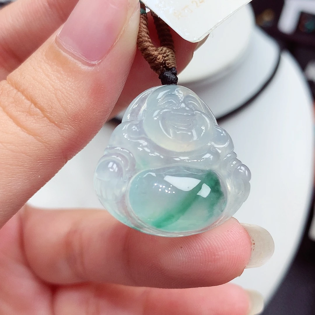 翡翠未镶嵌颈饰翡翠98，24.2/25.8/5.8