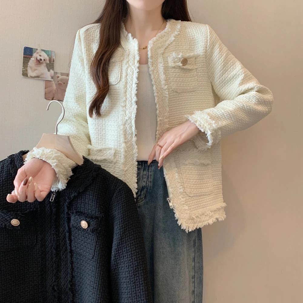 2025秋冬小香风大码女装外套气质名媛高级感上衣