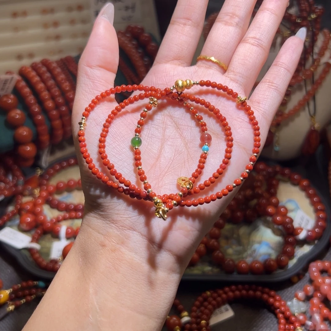 南红玛瑙未镶嵌手链3mm