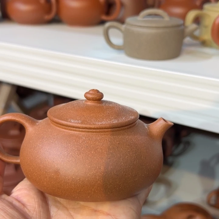 茶壶紫砂五彩寒江150c c