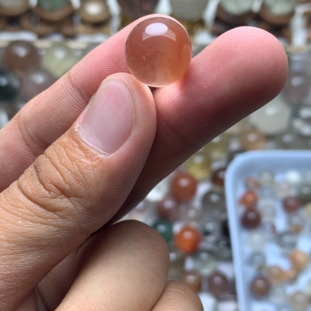 水晶珠宝半成品未镶嵌藤***子兔毛球