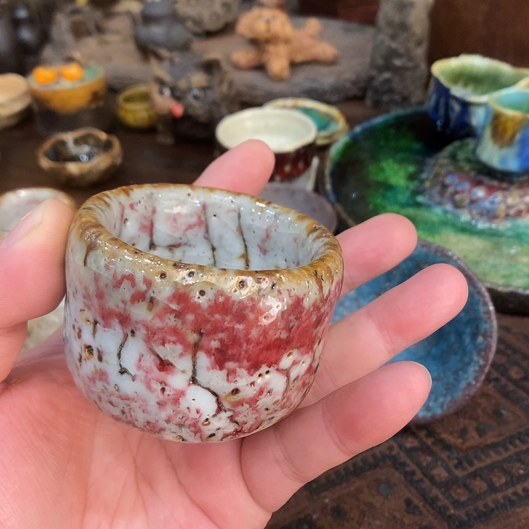 手工制作柴烧茶具