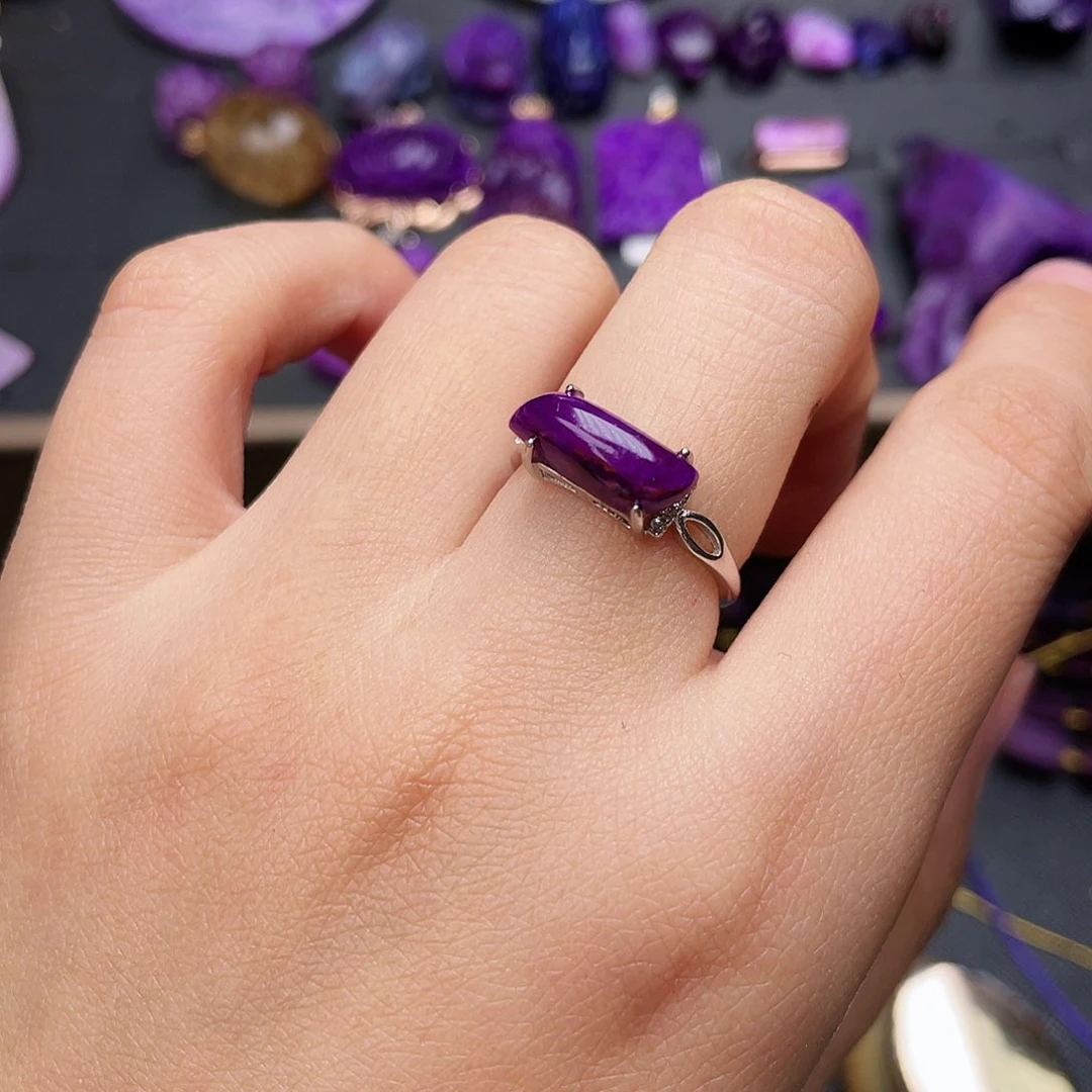 苏纪石（舒俱来）戒指银S925镶嵌