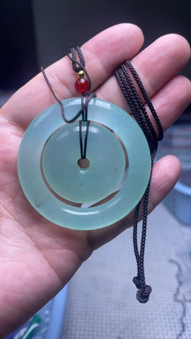 B 643 蓝水子母平安扣吊坠