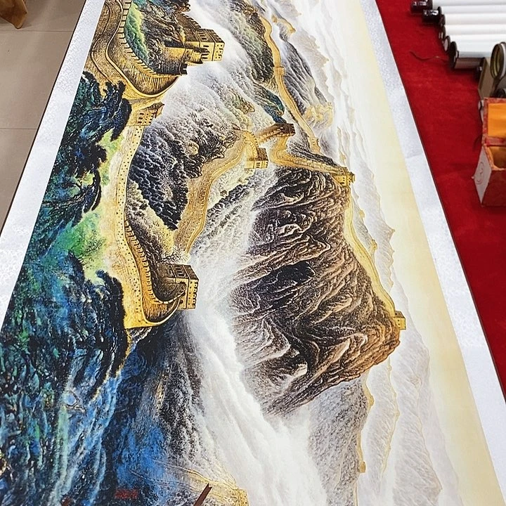 手工装裱国画作品