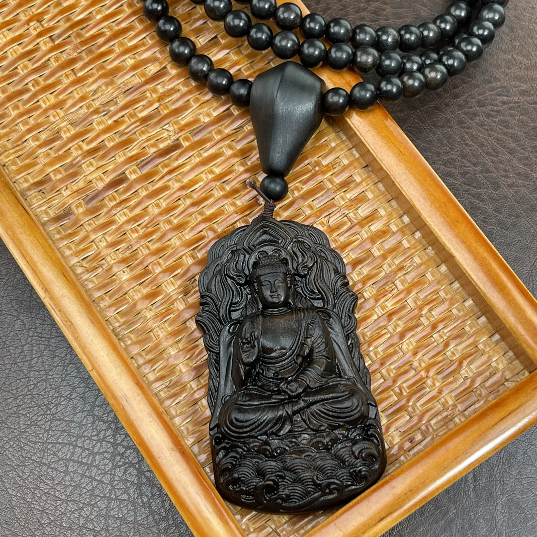 （八大阿弥陀佛-猪狗）印尼沉香4.5/8搭配0.8✖108雕刻