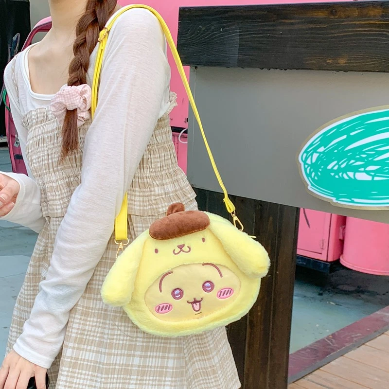 秋冬款可爱卡通毛绒包时尚百搭儿童单肩斜挎小背包宝宝玩偶零钱包