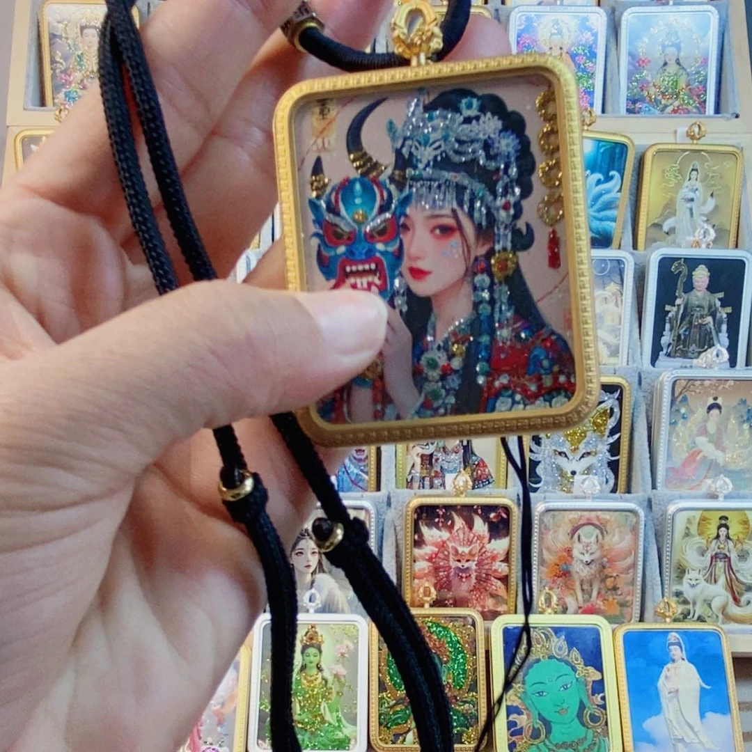 吊坠手绘唐卡扎基项链