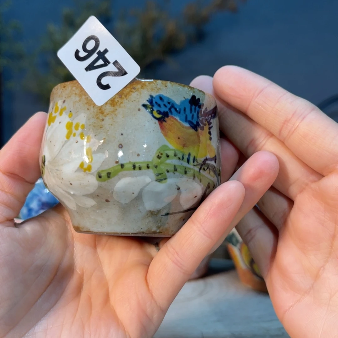 杯?***意素浅陶瓷手工手绘