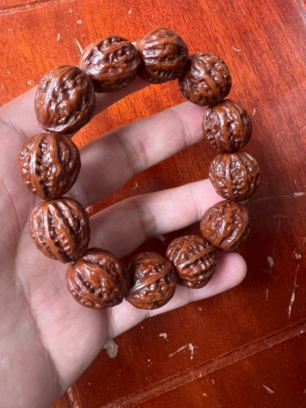 文玩桃核手串手盘男士手串桃核包浆文玩