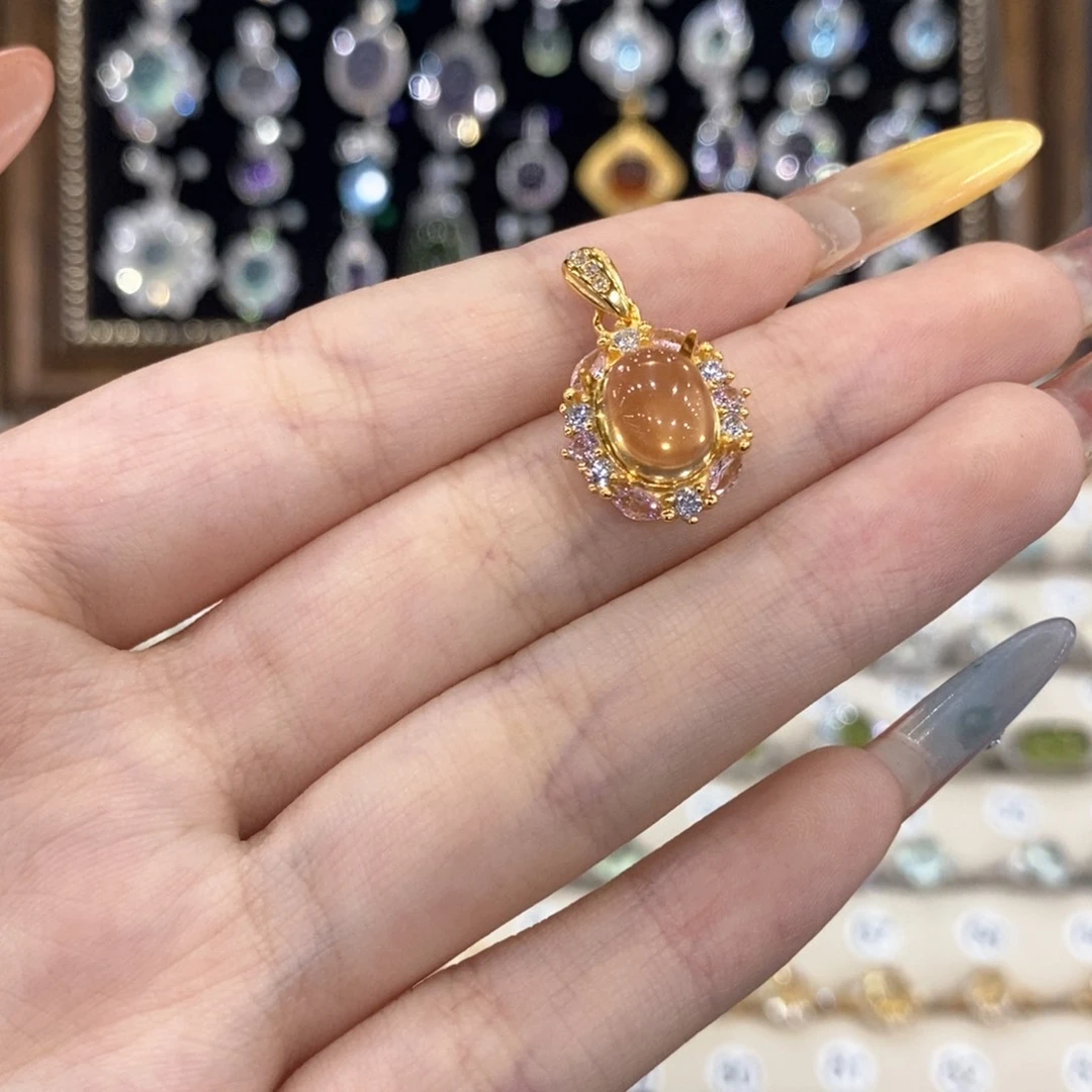 银S925镶嵌颈饰黄晶