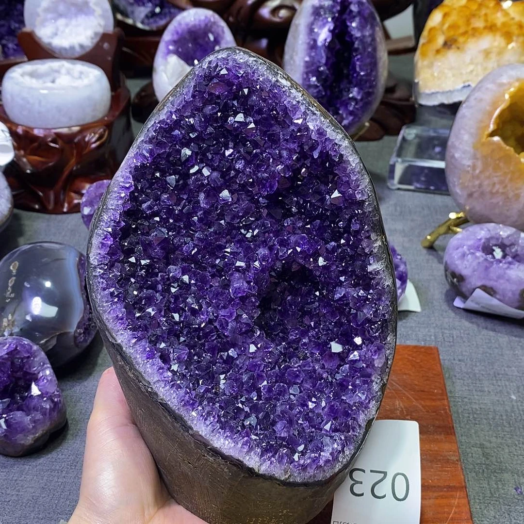 未镶嵌紫晶珠宝半成品