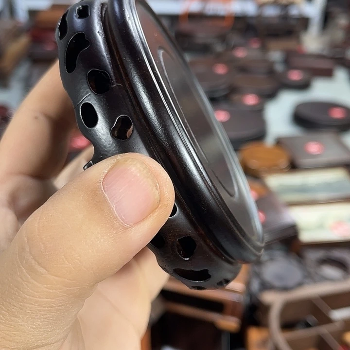 香榧木红木底座工艺品9公分