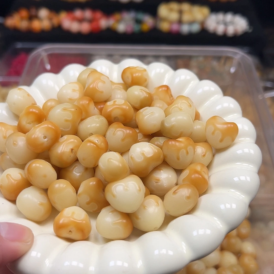 手串菩提根/象牙果100颗大尺寸流心爱心有裂