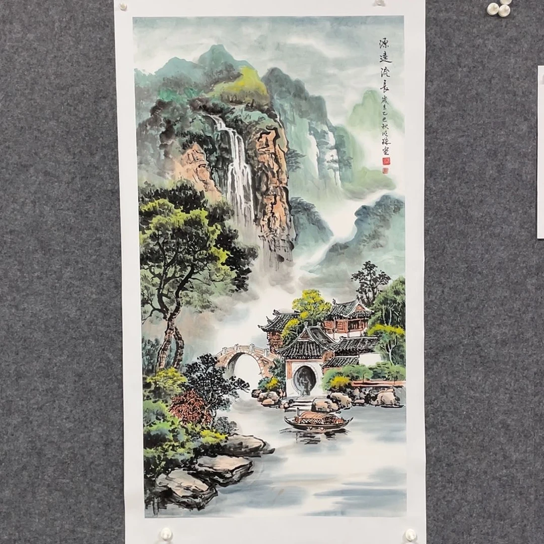 国画四尺画芯 捡漏