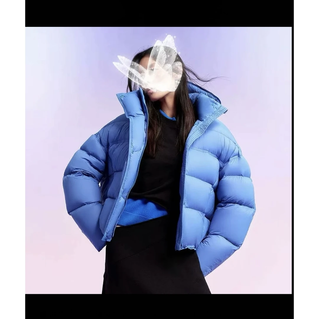 冬季短款加厚羽绒服女2025新款个性小个子宽松面包服鸭绒保暖外套