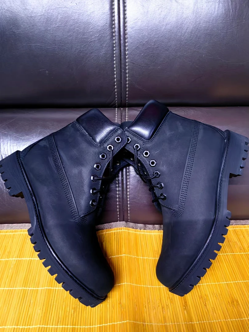 猎多工装靴，圆头高帮马丁靴男靴百搭靴子蒙古靴高帮鞋黑色冬季英