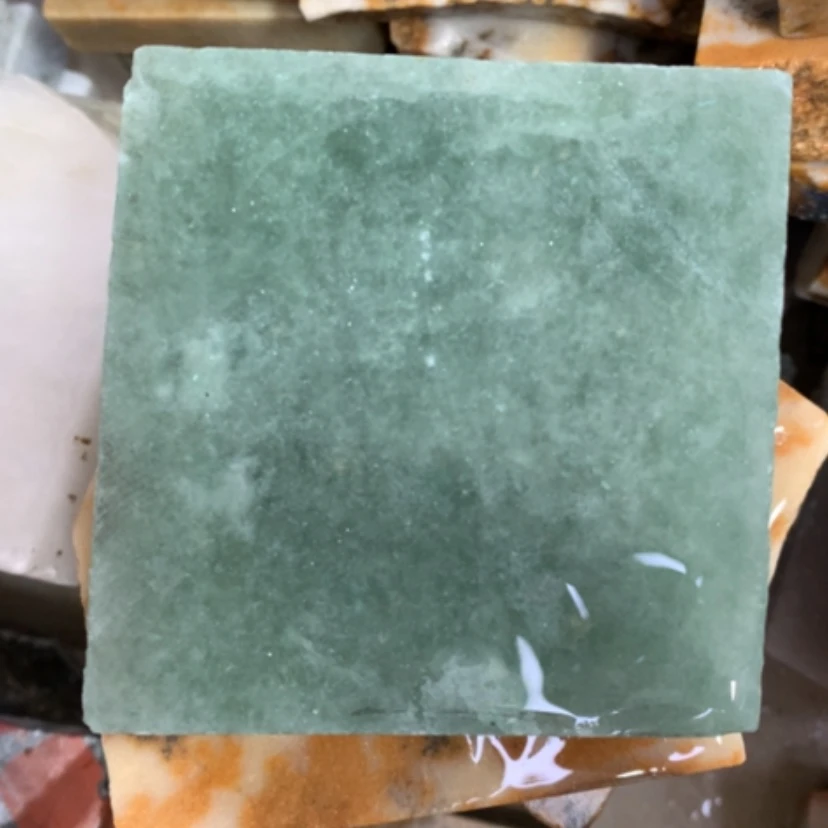 【闪购商品】未镶嵌手镯石英质玉绿闪闪厚切