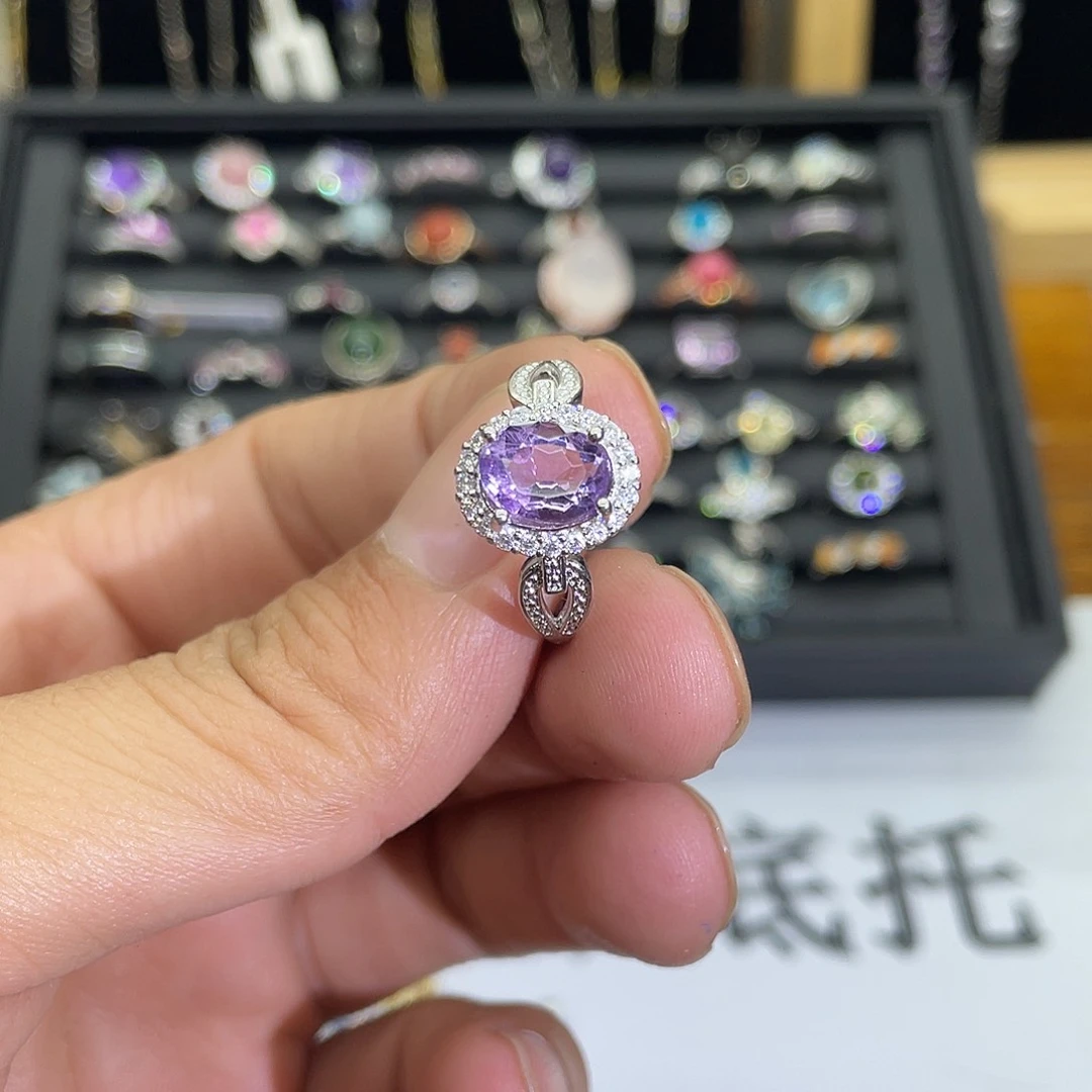 紫晶珠宝半成品未镶嵌