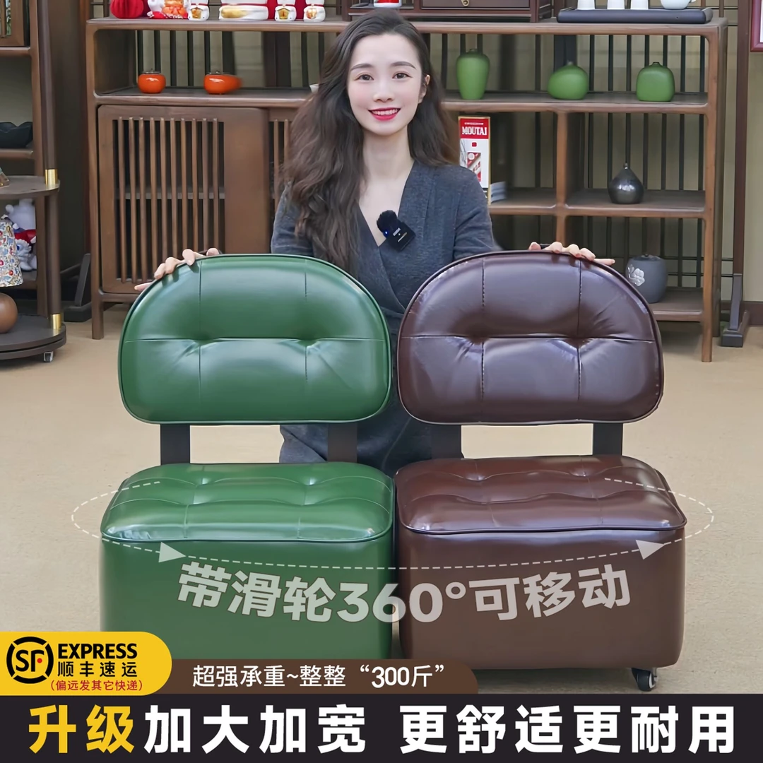 带刹车【 绵感溜溜沙发】带轮滑可移动客厅家用茶几沙发配套椅