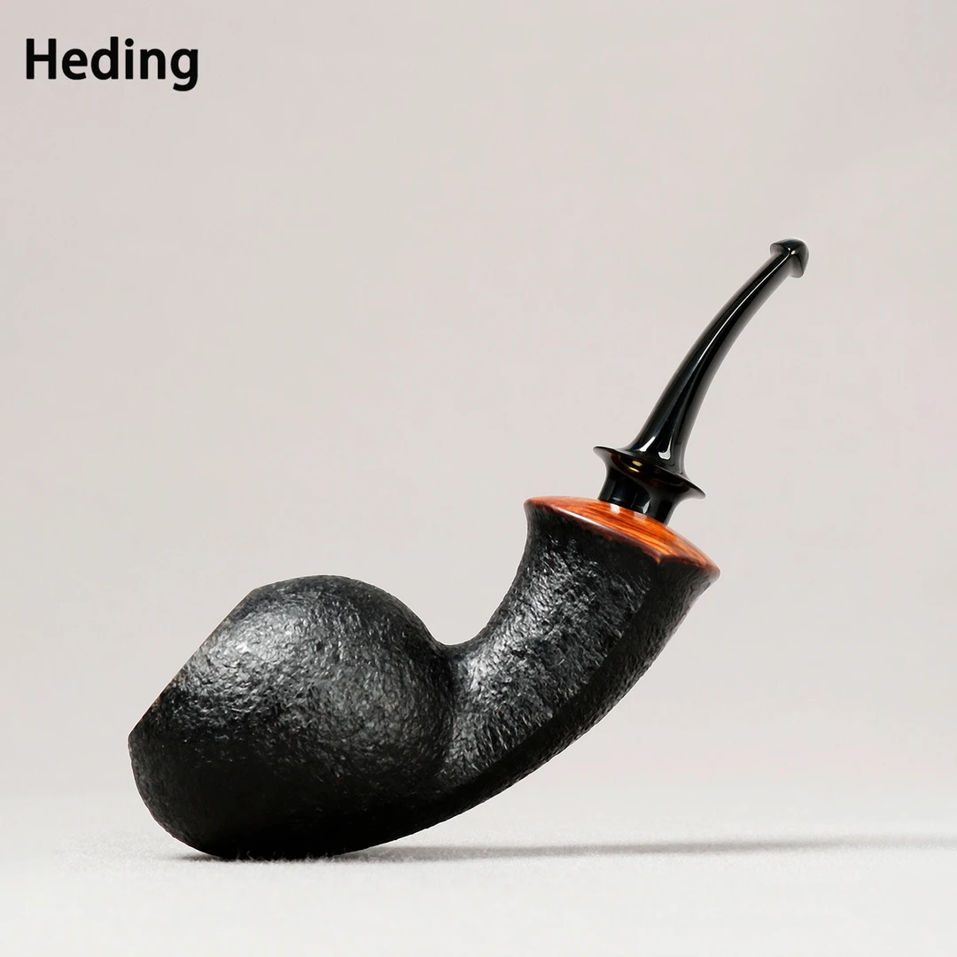 丹麦大师黑丁 Heding 喷砂番茄河豚 手工石楠木烟斗