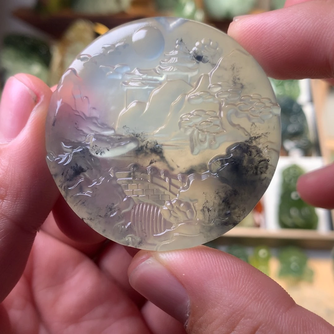 岫玉未镶嵌岫玉挂件