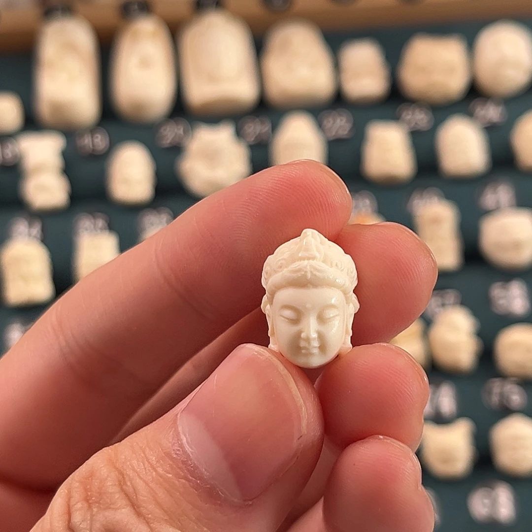 猛犸象牙手串/手链/手镯11.3尺寸普贤菩萨（微瑕放漏）