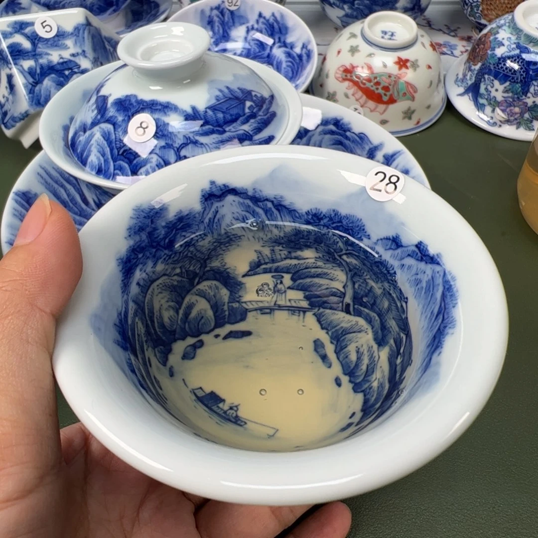 陶瓷景德镇纯手工纯手绘茶具木木28