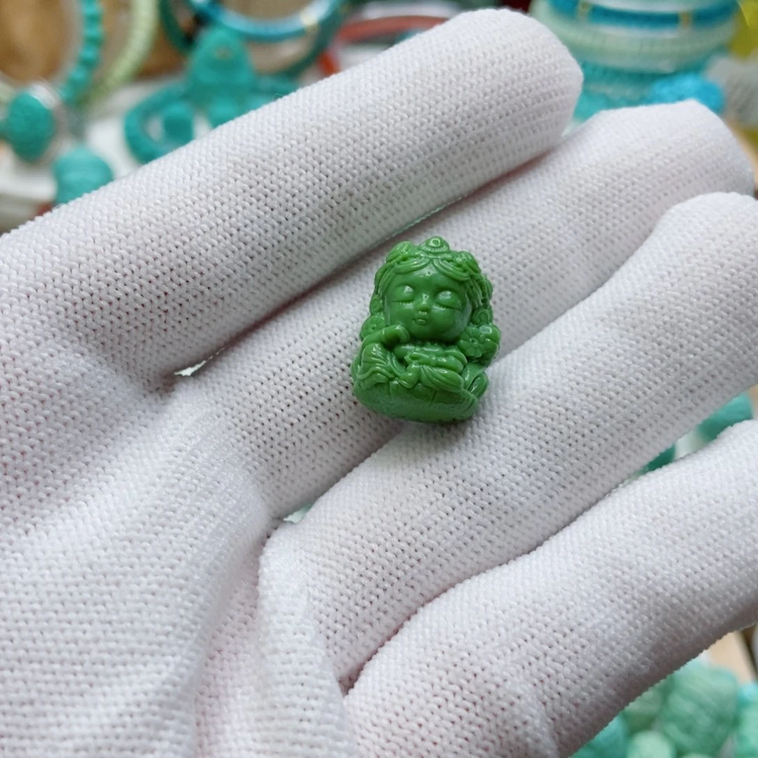 绿松石未镶嵌度母