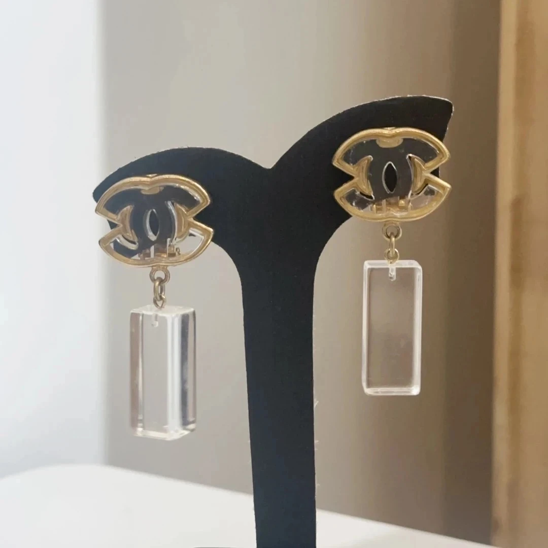 95新 Chanel/香奈儿 Chanel vintage香奈儿中古冰块耳夹