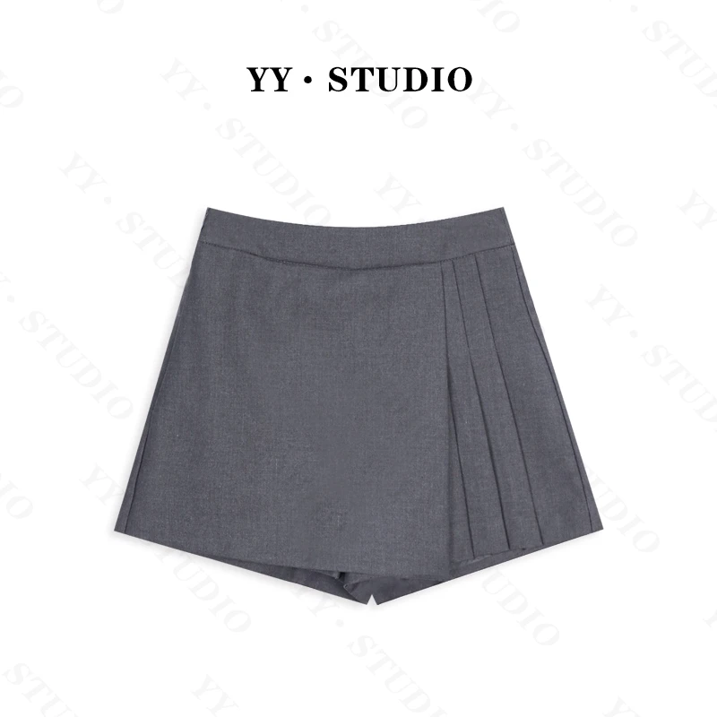 【YANYAN】（带内衬）显瘦简约短裤气质高腰时尚百搭裤裙YY-9329