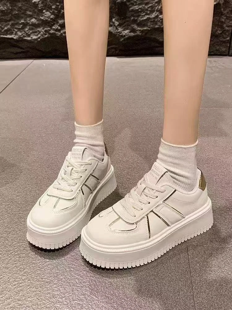 小白鞋单鞋休闲鞋平底春季休闲板鞋板鞋厚底休闲学生3829