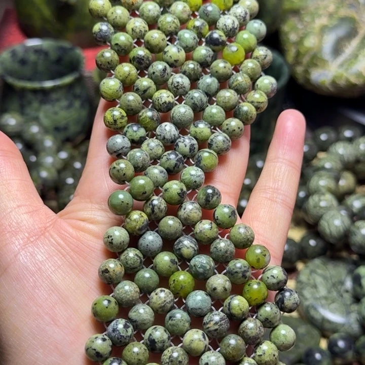 蛇纹石玉未镶嵌药王石能量养生产品