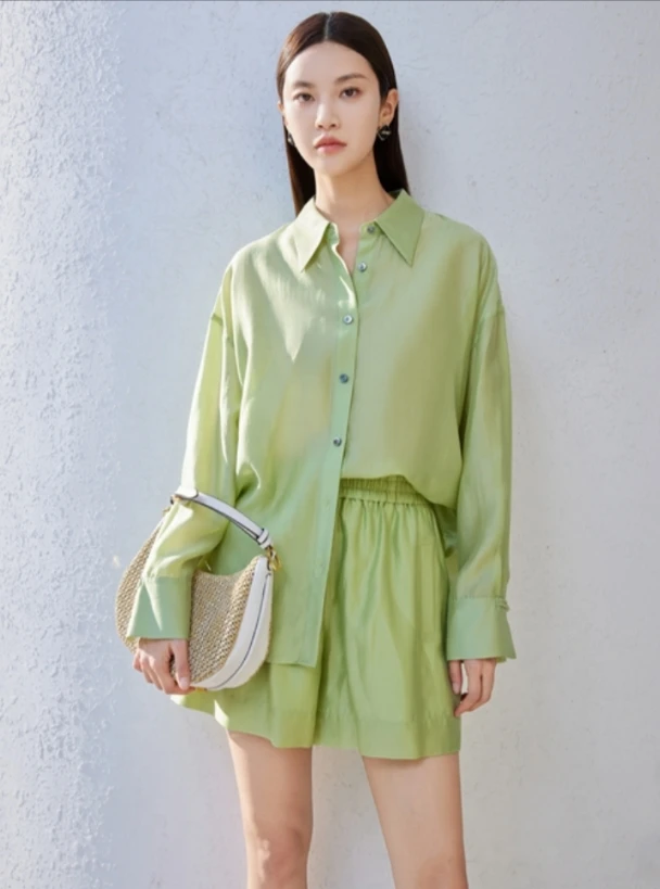 【榕榕服饰】 X7558 莱赛尔防晒衬衫套装