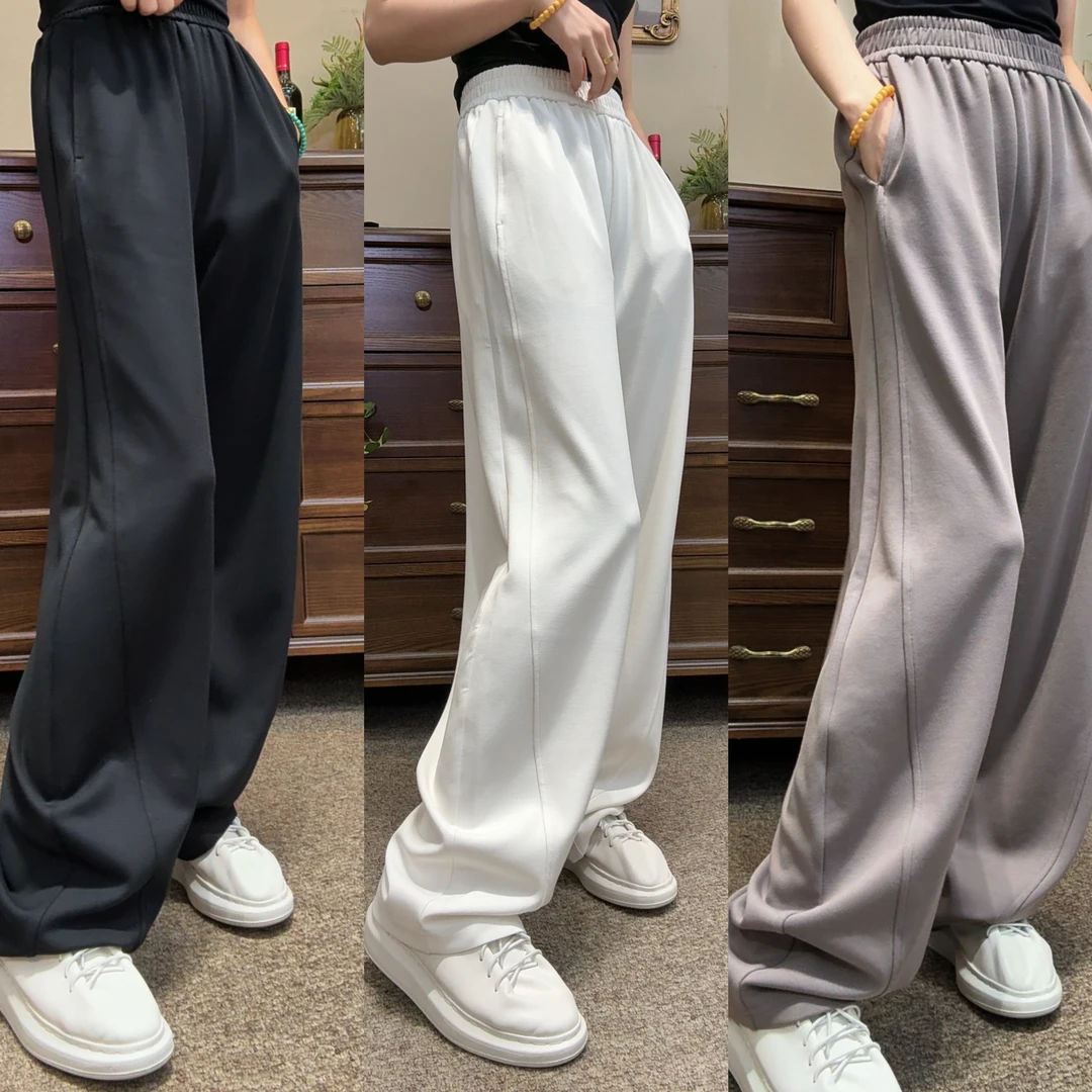 LMXPPJ【凉感小糯米裤】2025夏款高腰弯刀裤百搭显瘦白裤子MX1130