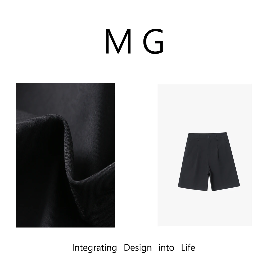 【卡尔中裤】定制北欧系列宽松高腰西装休闲中裤女YJ-23427