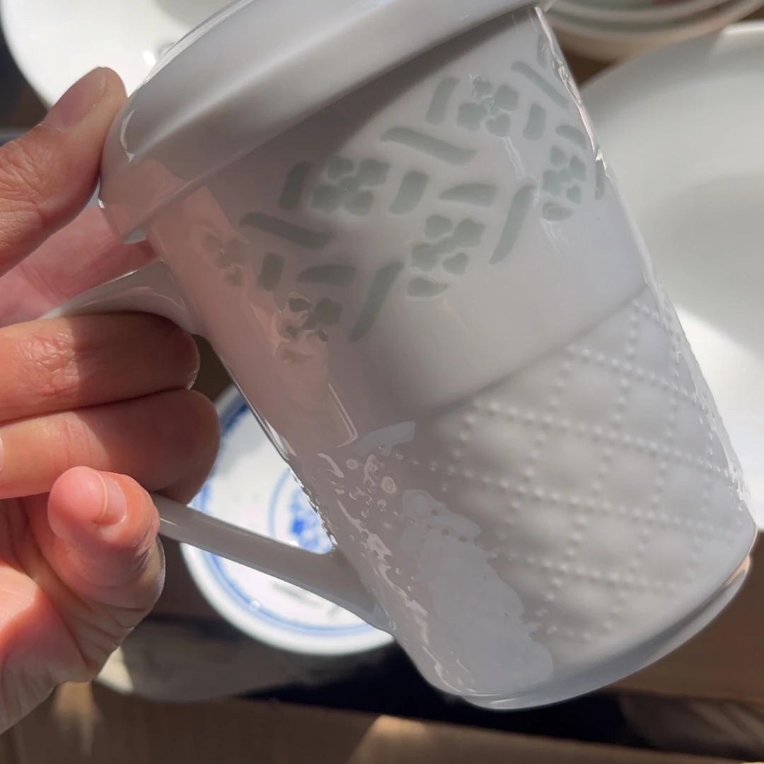 陶摆件景德镇高温细白瓷餐具