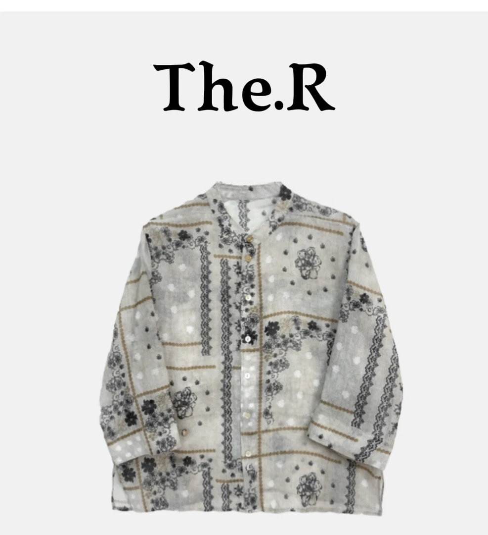 【范范极简高端】“Z柜”茶愫古雅显瘦立领夏季TEA陶韵花漾牡丹衬衫